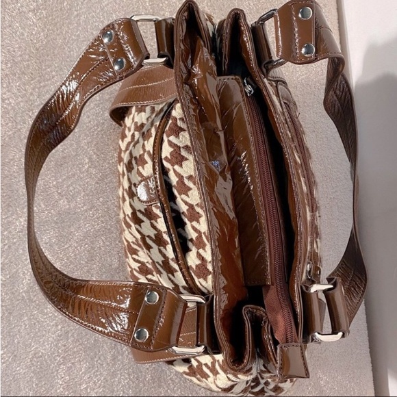 Aldo Brown Houndstooth Purse - Picture 3 of 6